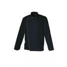 VESTE DE CUISINE MANCHES LONGUES MARC NOIR/GRIS
