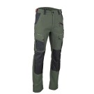 PANTALON MEMORY POCHES GENOU KAKI/NOIR 