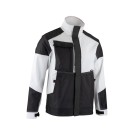 BLOUSON OPAQUE BLANC/ GRIS 