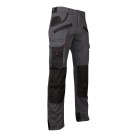 PANTALON DE TRAVAIL HOMME/FEMME AVEC GENOUILLERES AUTHENTIC ARGILE GRIS/NOIR