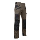 PANTALON DE TRAVAIL HOMME/FEMME AVEC GENOUILLERES AUTHENTIC TOURBE TAUPE/NOIR