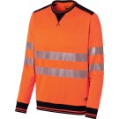 SWEAT RÉFLÉCHISSANT COL ROND LUK LIGHT ORANGE FLUO/MARINE 