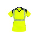 TEE-SHIRT HAUTE VISIBILITE BAHIA JAUNE FLUO/MARINE 