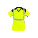 TEE-SHIRT HAUTE VISIBILITÉ BAHIA JAUNE FLUO/MARINE 