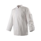 VESTE DE CUISINE HOMME/FEMME NERO MANCHES LONGUES BLANC