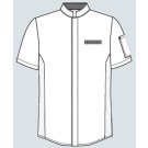 VESTE CUISINIE RAPHI MIXTE MANCHES COURTES CINTREE BLANC/GRIS