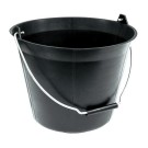 SEAU PLASTIQUE LAVAGE ROND RENFORCÉ NOIR