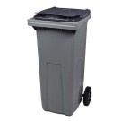 CONTENEUR POUBELLE PLASTIQUE 2 ROUES GRIS 120 L