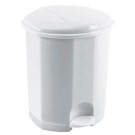 POUBELLE A PEDALE PLASTIQUE BLANC 5 L