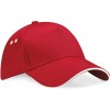 CASQUETTE PERSONNALISABLE ULTIMATE BF15C ROUGE/BLANC
