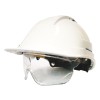 CASQUE DE CHANTIER KARA AVEC LUNETTES BLANC