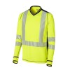 T-SHIRT HAUTE VISIBILITÉ ML LUK LIGHT JAUNE FLUO/MARINE