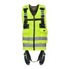 HARNAIS DE SÉCURITÉ GILET MULTIPOCHES HAUTE VISIBILITE JAUNE FLUO