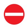 PANNEAU SIGNALÉTIQUE PVC CERCLE Ø 300 MM SENS INTERDIT